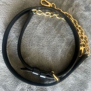 Authentic Louis Vuitton Black and gold strap